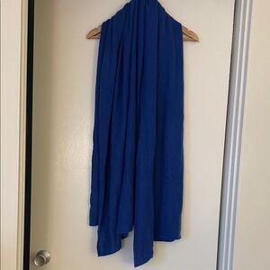 White & Warren royal Blue cashmere wrap scarf